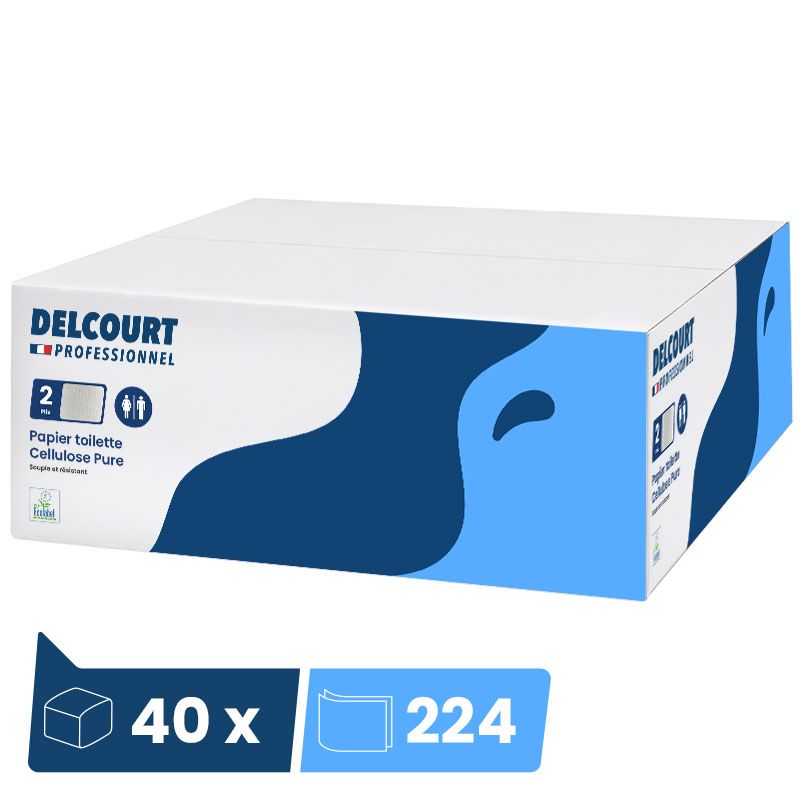 Papier toilette en paquet Ecolabel Delcourt - colis 9000 feuilles