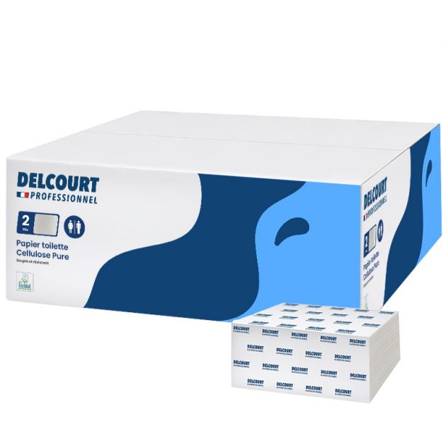 Papier toilette en paquet Ecolabel Delcourt - colis 9000 feuilles