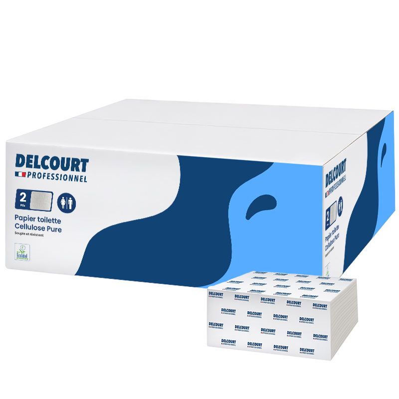 Papier toilette en paquet Ecolabel Delcourt - colis 9000 feuilles