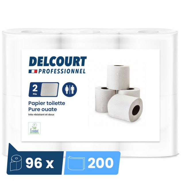 Papier toilette recyclé 2 plis blanc 96 rouleaux Ecolabel Papier toilette recyclé 2 plis blanc 96 rouleaux Ecolabel