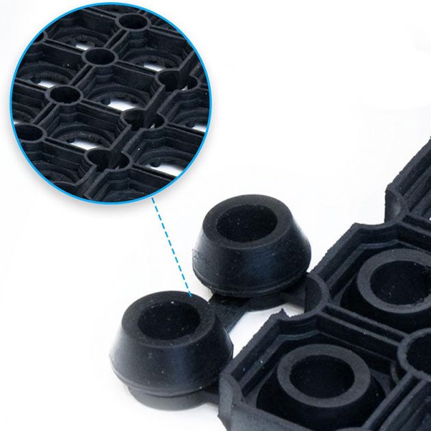 Attaches fixation pour caillebotis caoutchouc focus