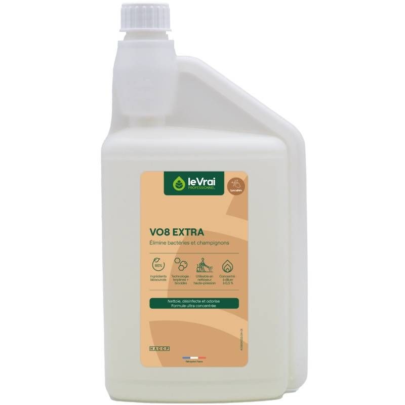 Détergent désinfectant poubelles et conteneurs VO8 Extra 1L doseur Le Vrai Détergent désinfectant poubelles et conteneurs VO8 Extra 1L doseur Le Vrai