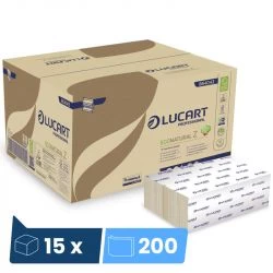 Essuie mains papier 2 plis en Z Econatural 15 x 200 feuilles