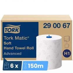 Essuie-Mains doux blanc Advanced Tork Matic 150m H1 - colis de 6 bobines