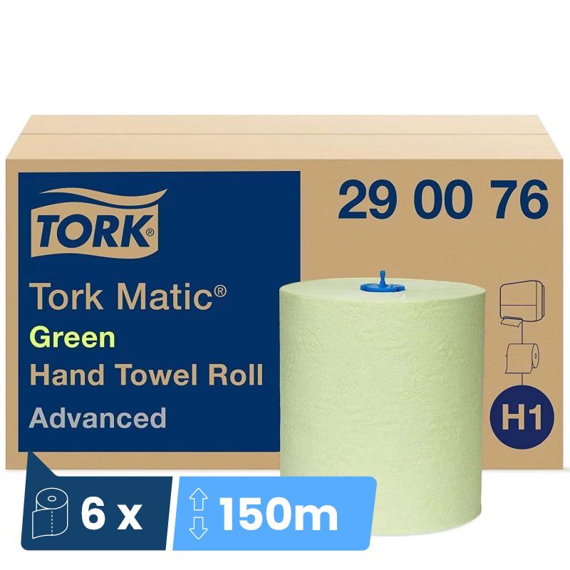 Essuie mains vert 2 plis 150m Tork Matic H1 6 rouleaux