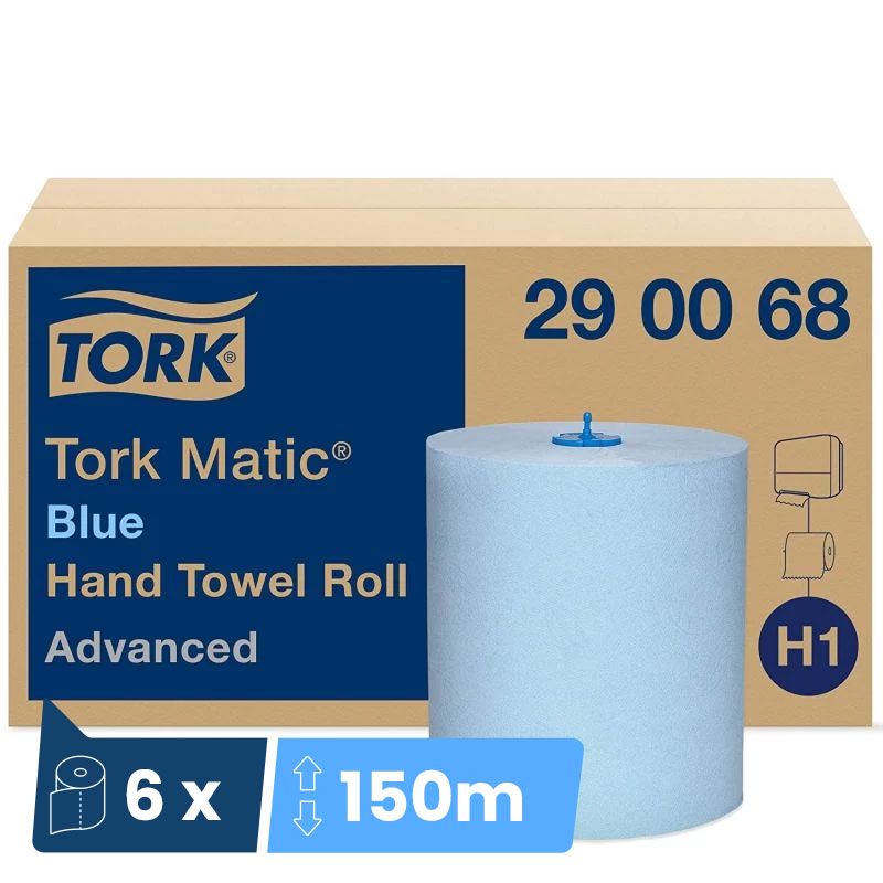 Essuie mains bleu Tork matic H1 advanced - 6 rouleaux 150 m Essuie mains bleu Tork matic H1 advanced - 6 rouleaux 150 m
