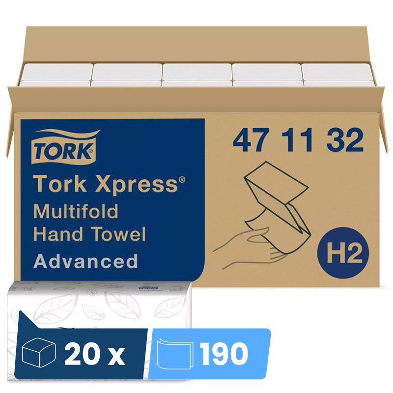Essuie mains Tork Xpress H2 advanced pliage Z 20 x 190 feuilles