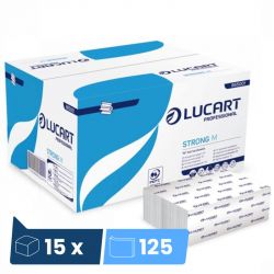 Essuie mains papier 2 plis pliage en M 15 x 125 feuilles