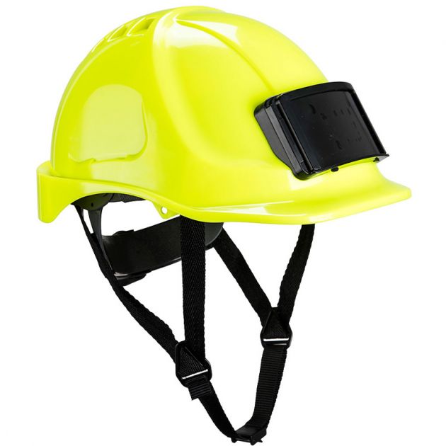 Casque Endurance avec porte-badge jaune