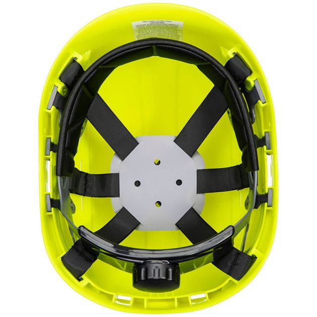 Casque Travaux en hauteur Endurance ventilé jaune dessous