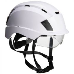 Casque à visière intégrée blanc