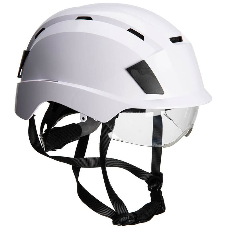 Casque à visière intégrée blanc