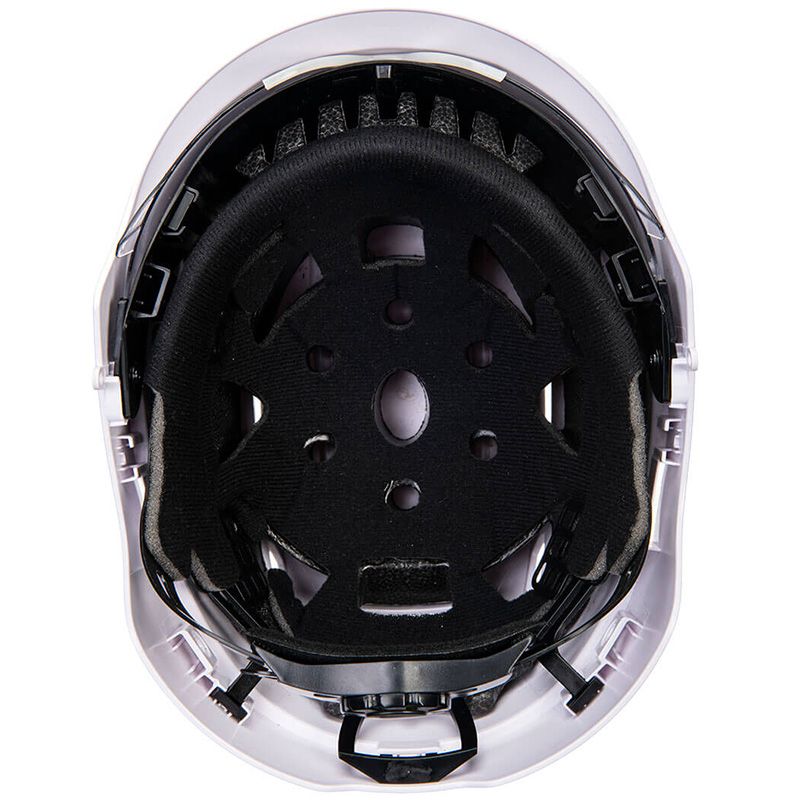 Casque à visière intégrée dessous blanc