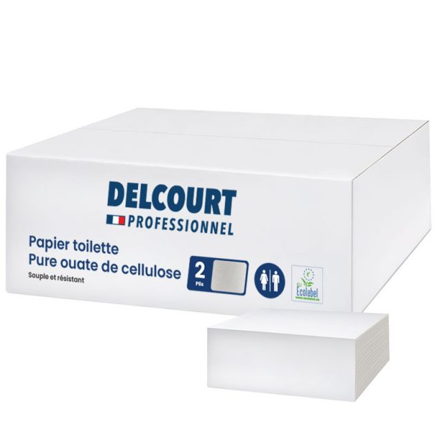 Papier toilette en paquet Ecolabel Delcourt - colis 9000 feuilles