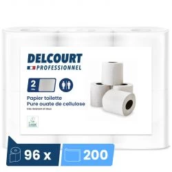Papier toilette recyclé 2 plis blanc 96 rouleaux Ecolabel