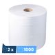 Papier d\'essuyage recyclé 2 plis Delcourt - lot de 2 bobines de 1000 feuilles