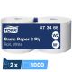 Bobine d\'essuyage à dévidage central Tork W2 - lot de 2 bobines de 1000 feuilles