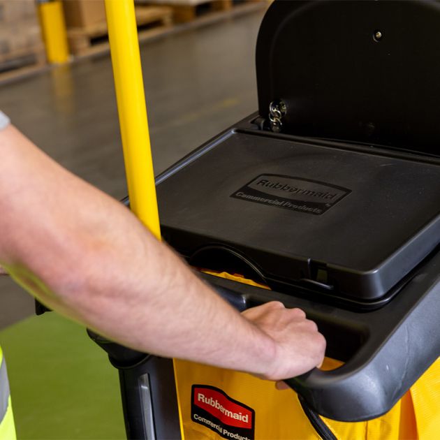 Chariot de ménage Hygen Rubbermaid poignées de transport Chariot de ménage Hygen Rubbermaid poignées de transport