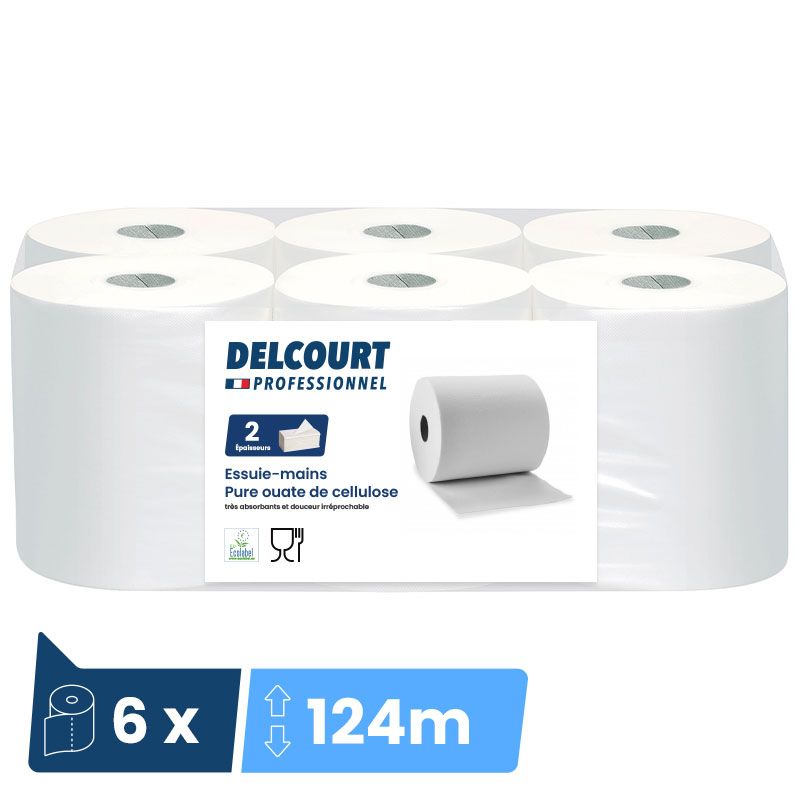 Bobine essuie mains écologique autocut 2 plis 6 x 120 m