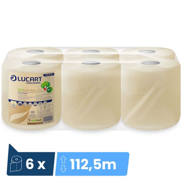 Bobine à dévidage centralEcoNatural - colis de 6 bobines de 450 feuilles