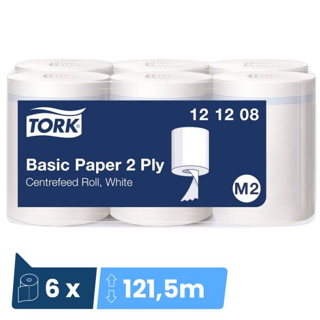 Bobine essuie main à dévidage centrale Tork M2 - colis de 6 bobines