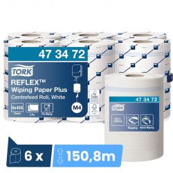 Bobine dévidage central Tork M4 - colis de 6 bobines de 450 feuilles