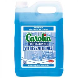 Nettoyantvitres et vitrines - bidon de 5 L Carolin