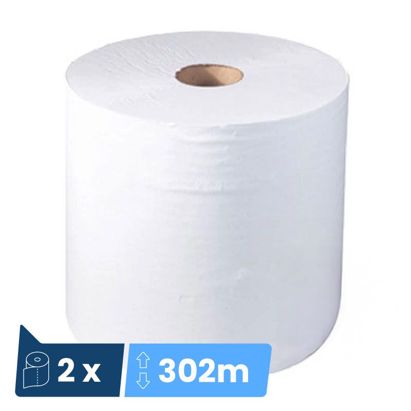 Papier d'essuyage 2 plis Delcourt - colis de 2 bobines de 1000 feuilles Papier d'essuyage 2 plis Delcourt - colis de 2 bobines de 1000 feuilles