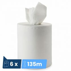 Maxi essuie-tout à dévidage central Delcourt 450 feuilles - Colis de 6 bobines