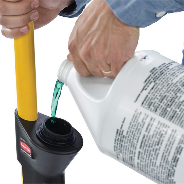 Système balai lavage à plat avec réservoir Pulse Rubbermaid remplissage reservoir direct