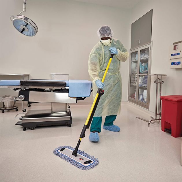 Système balai lavage à plat avec réservoir Pulse Rubbermaid médical