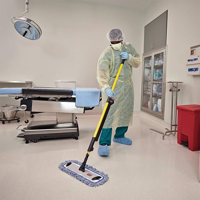 Système balai lavage à plat avec réservoir Pulse Rubbermaid médical