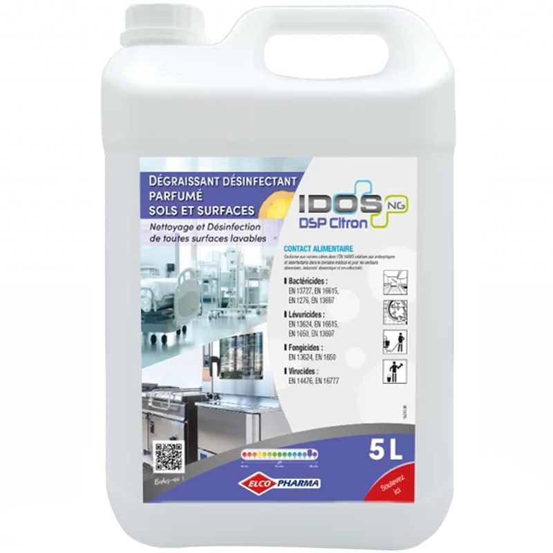 Dégraissant désinfectant sols bidon de 5 L IDOS DSP Dégraissant désinfectant sols bidon de 5 L IDOS DSP