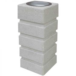 Cendrier 1,5 L à poser ou à coller avec coupelle en Inox