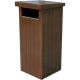 Poubelle extérieure 130 L en béton aspect bois