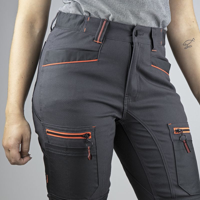 Pantalon stretch poche genoux femme focus poche