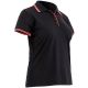 Polo de travail femme manches courtes noir Thelma