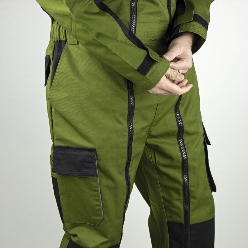 Trident combinaison2 zips bicolore manches