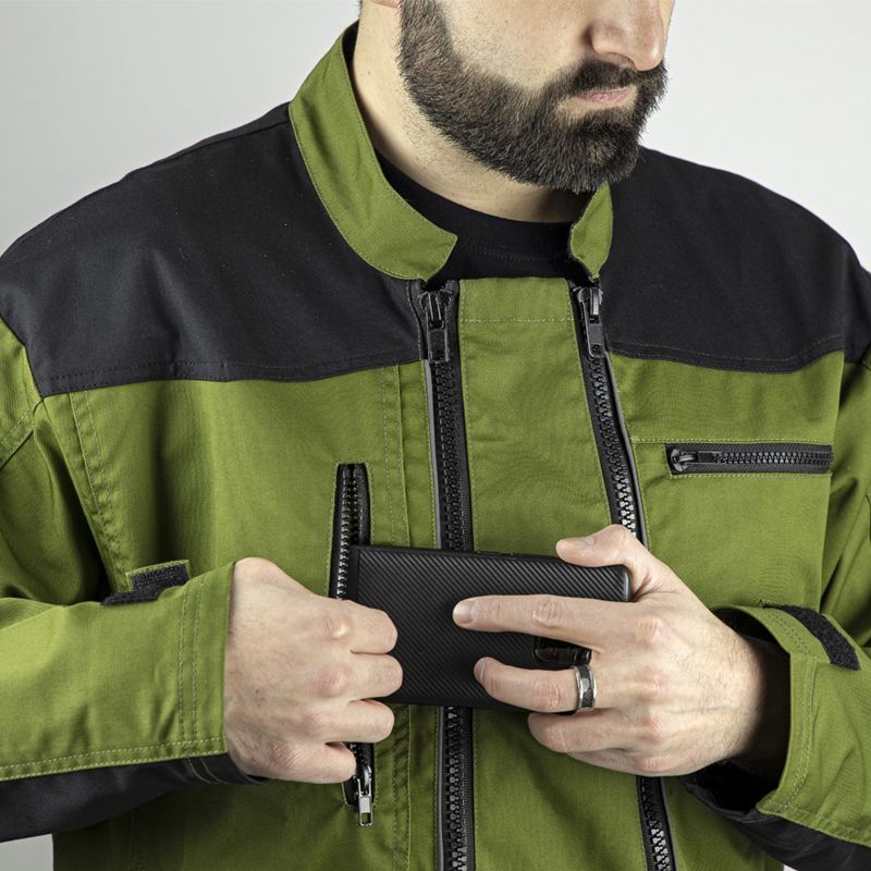 Trident combinaison2 zips bicolore poche