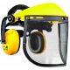 Kit de débroussaillage visière grillage et casque antibruit jaune