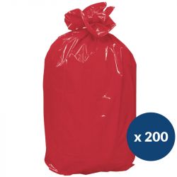 Sac poubelle rouge 110 L x 200