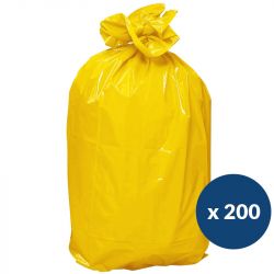Sac poubelle tri sélectif 110 L x 200 Jaune