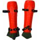 Protège tibia de débroussaillage rigide rouge