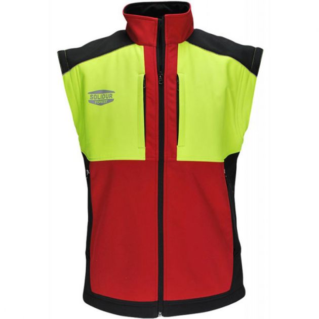 Veste Softshell Woda Rouge sans manches