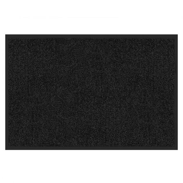 Tapis-d'accueil-noir-grand-trafic-anti-poussières-60-x-90-cm noir