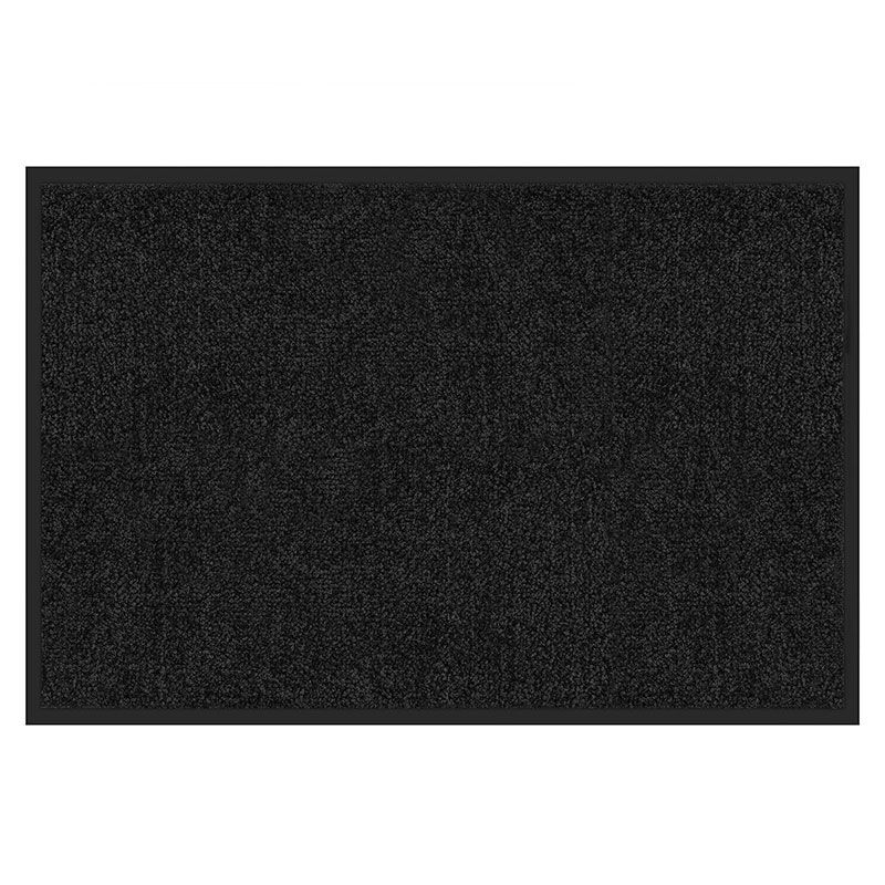 Tapis-d'accueil-noir-grand-trafic-anti-poussières-60-x-90-cm noir