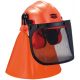 Casque de protection forestier anti bruit avec visière