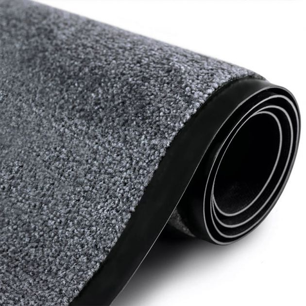 Tapis d'entrée antidérapant recyclé gris rouleau 1 x 20 m
