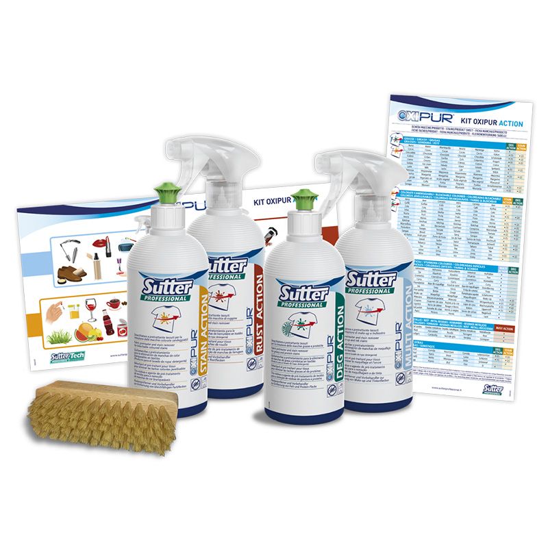 Kit complet détachant et pré-traitant Oxipur Action 500 mL