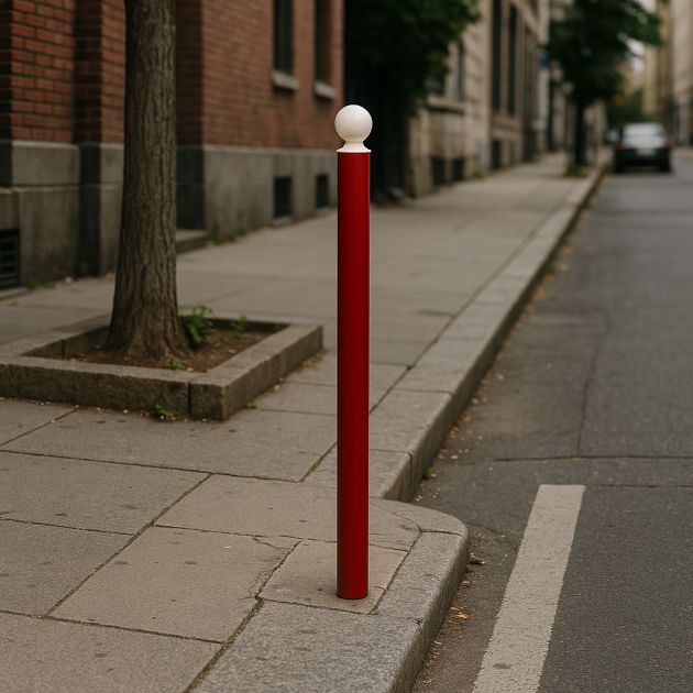 Potelet PMR boule haute visibilité Ø 76 mm